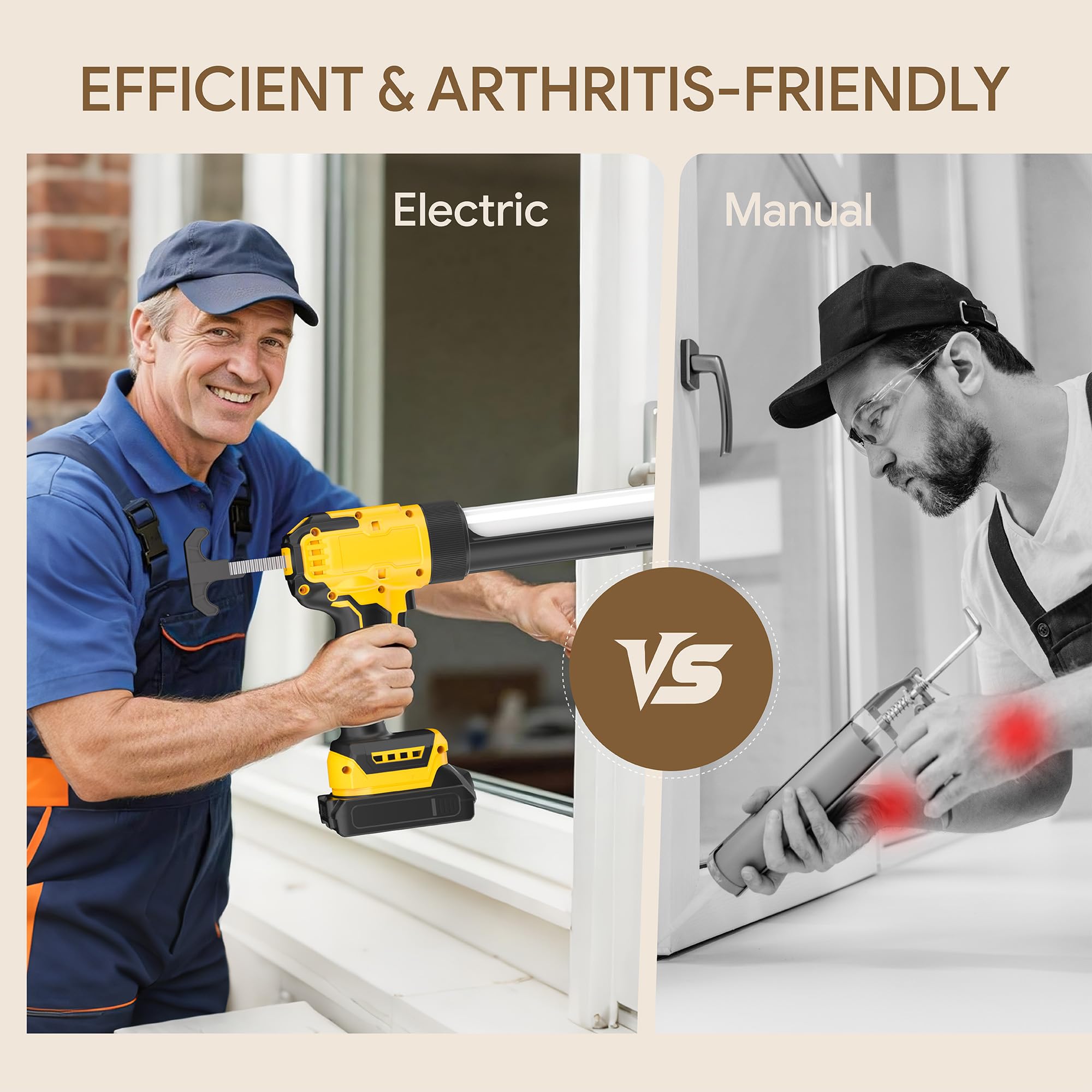 Funnywhale anti-drip caulking gun maintains a clean workspace during sealing tasks.