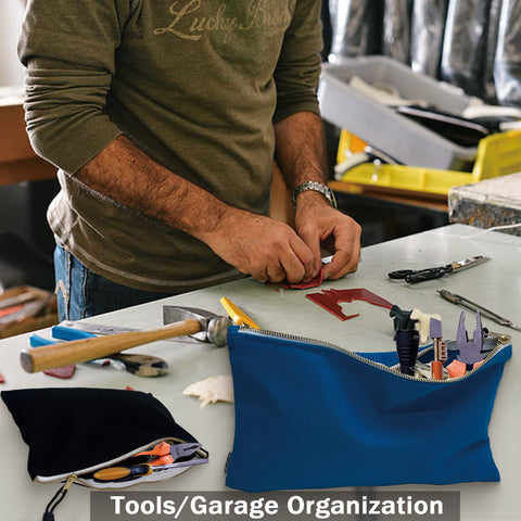 FunOwlet canvas tool bag black proves versatile for tools, cosmetics, or travel.