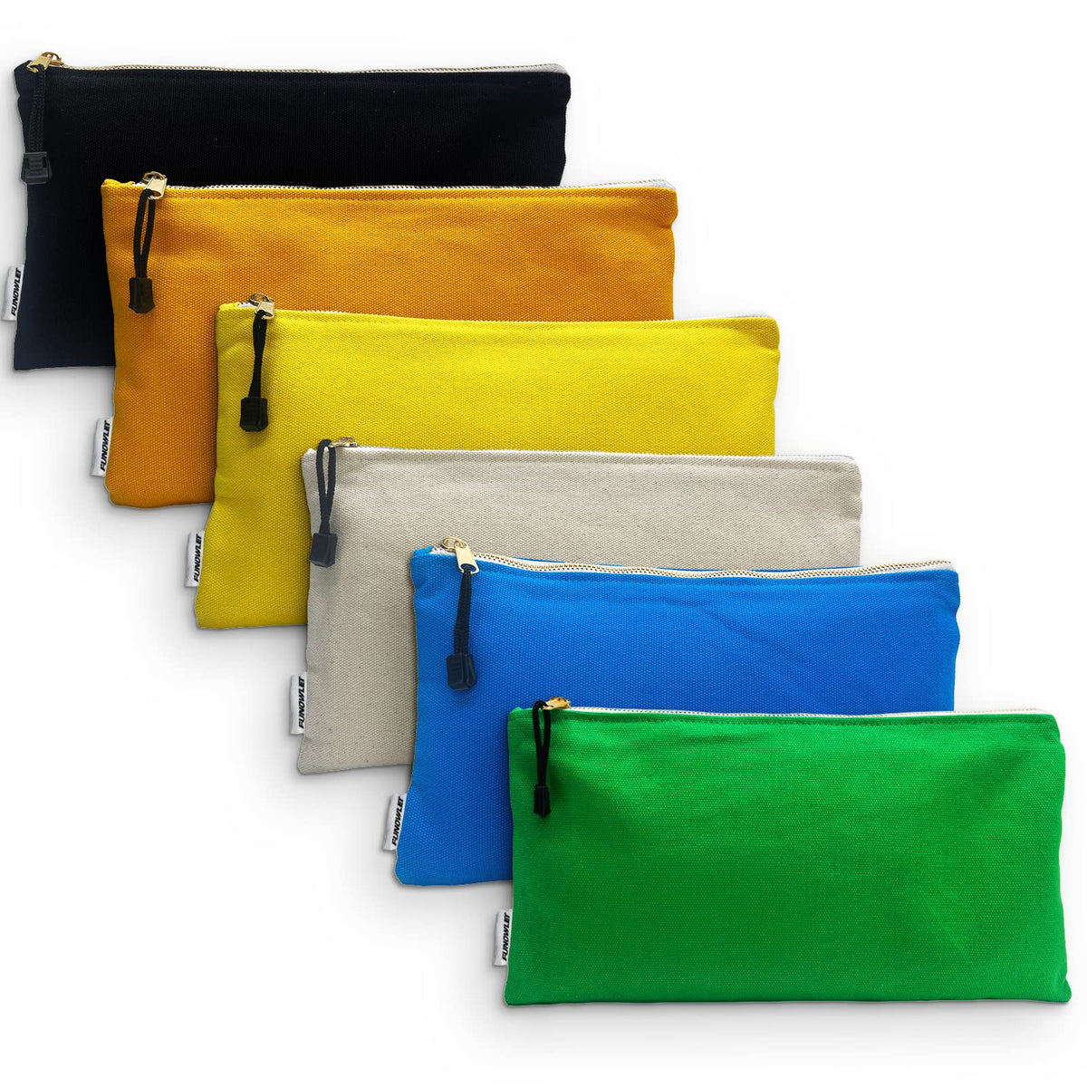 FunOwlet canvas tool bag olive demonstrates sturdy brass zippers for daily use.