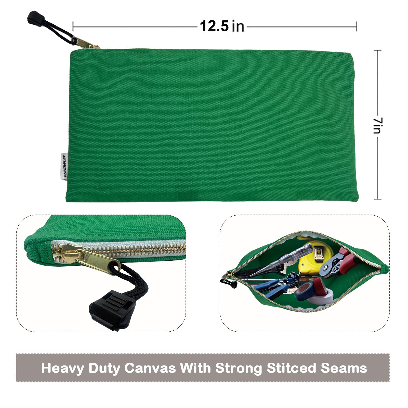 FunOwlet canvas tool bag yellow offers roomy capacity for tools and accessories.