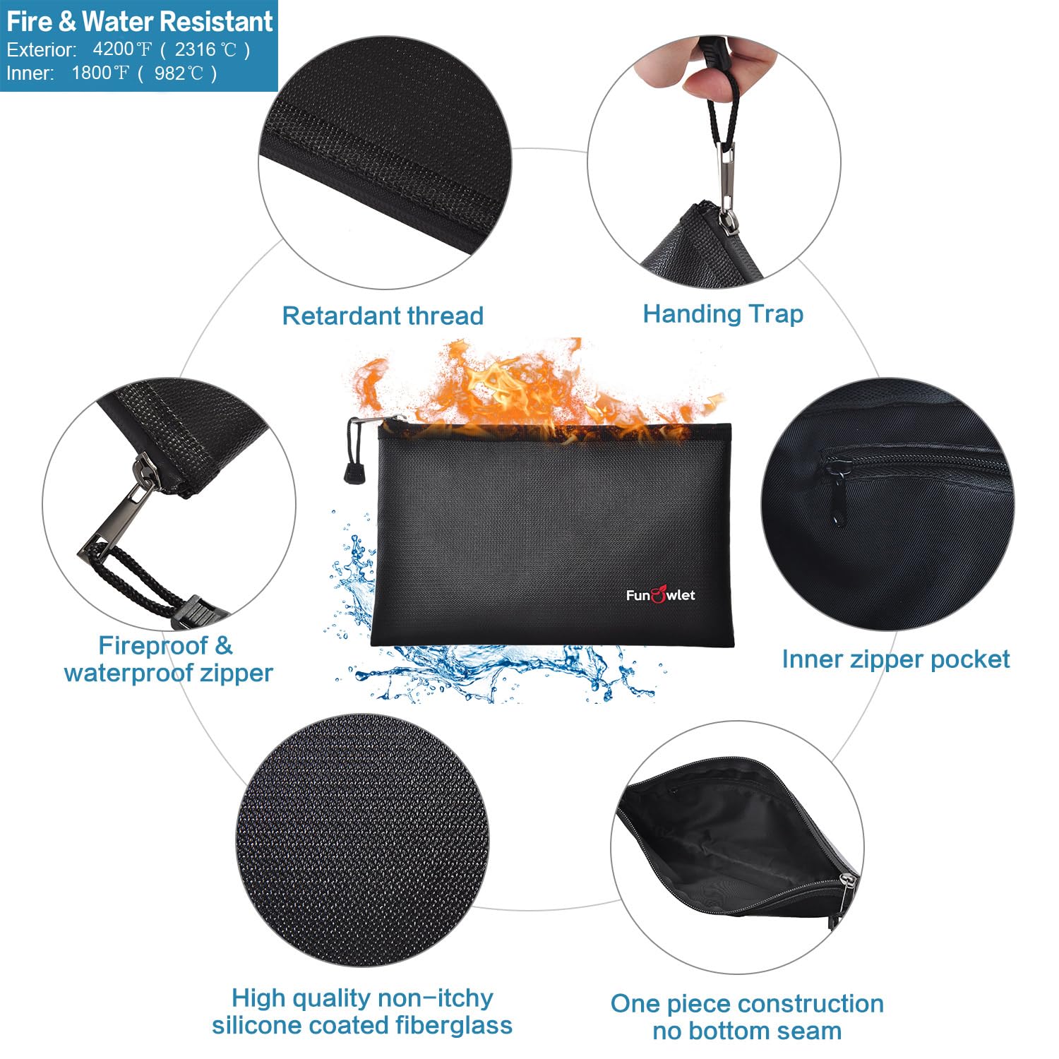 FunOwlet bag features inner pocket for extra valuables.