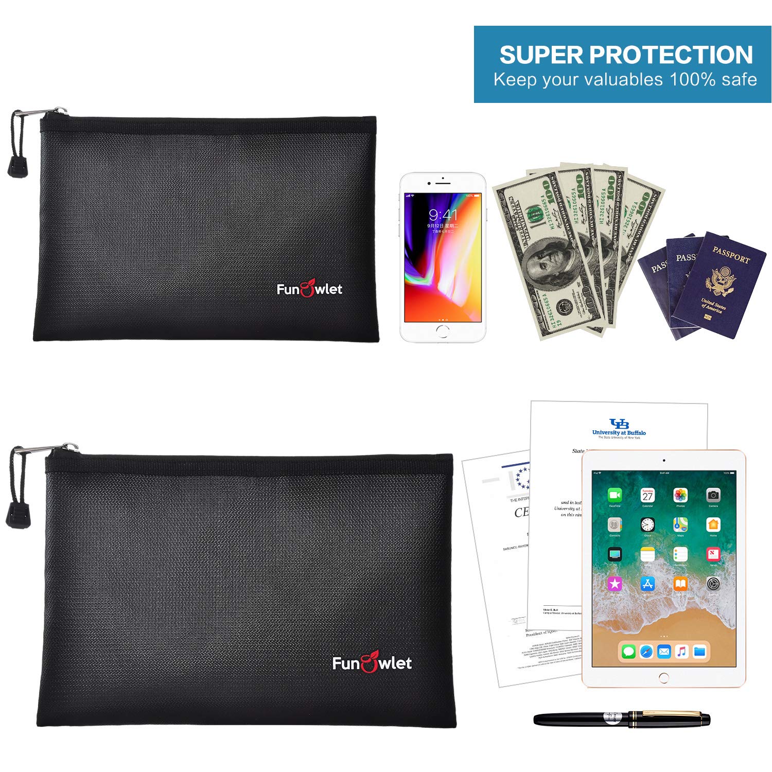 FunOwlet travel bag protects passport and cash on trips.