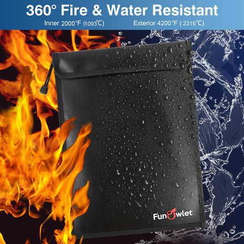 FunOwlet fireproof wallet 8x5 securing small valuables