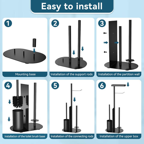 FUNPALA floor organizer holds extra rolls on the shelf for backups.