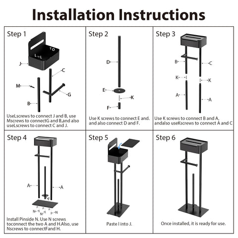 FUNPALA tall stand fits large toilet rolls and keeps spaces tidy.