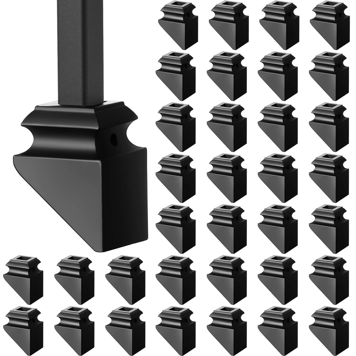 Funrous baluster shoes for 1/2-inch square railings enhance stability