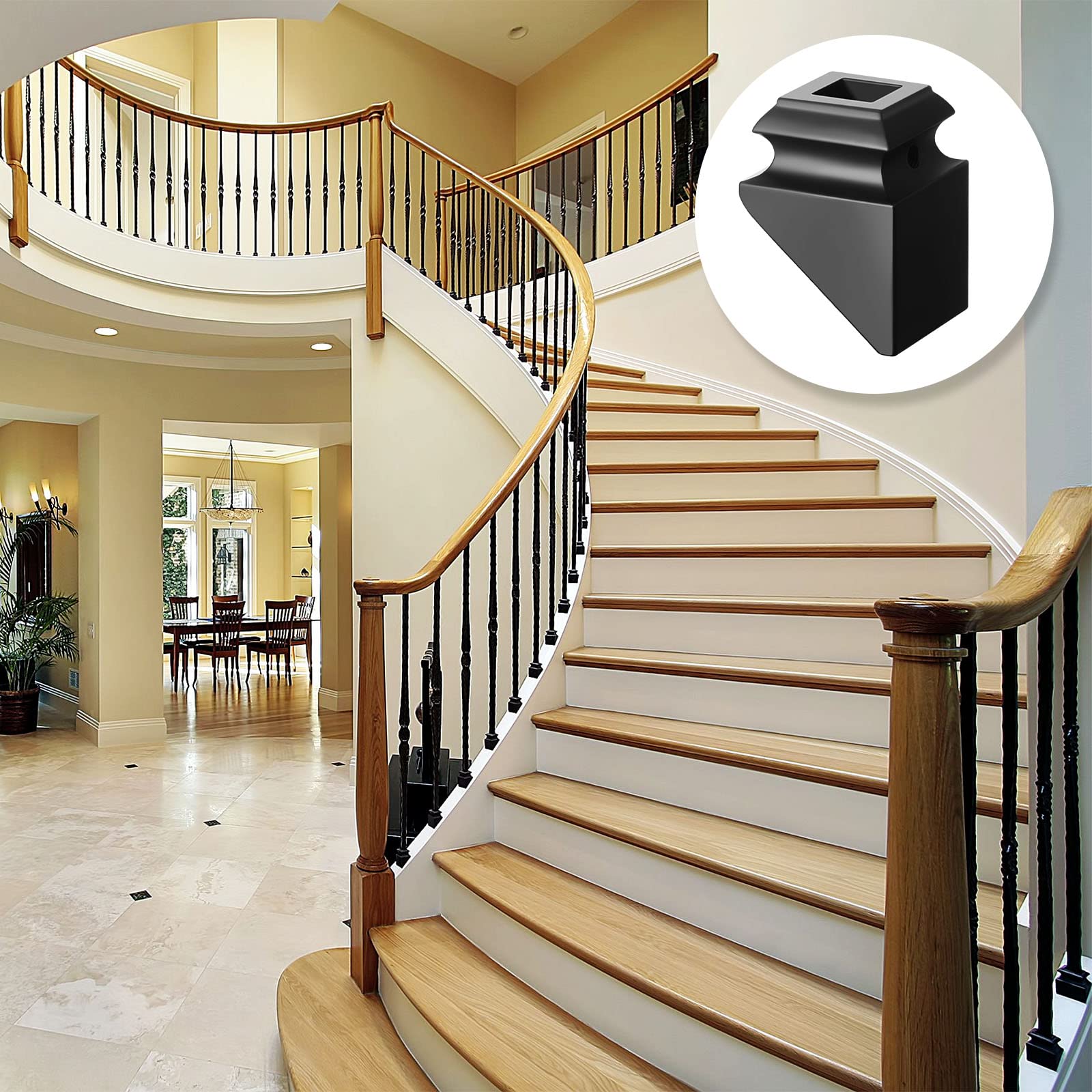 Funrous iron baluster shoes support stair handrails and balconies