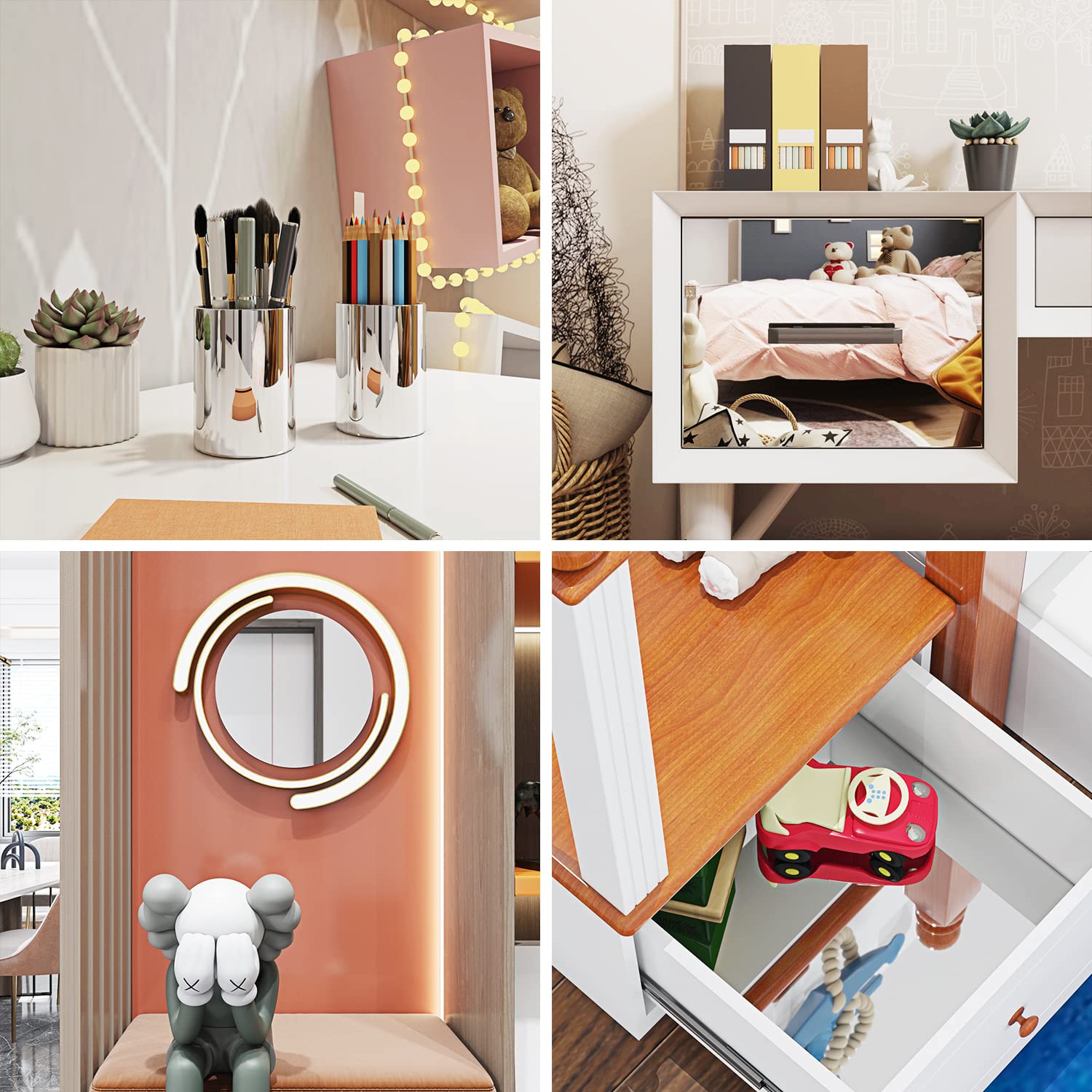 FunStick 24x118 inch mirror sheet enhances lighting and style.