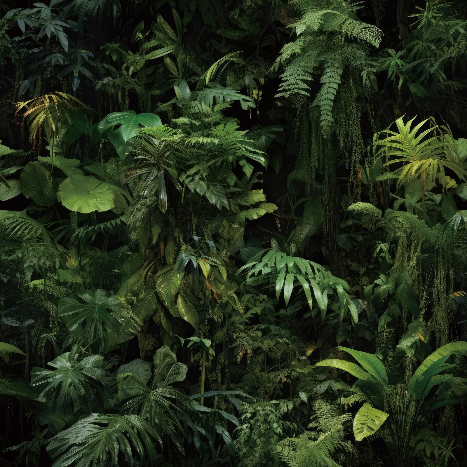 FunStick green tropical wallpaper with forest leaves for an easy wall upgrade.