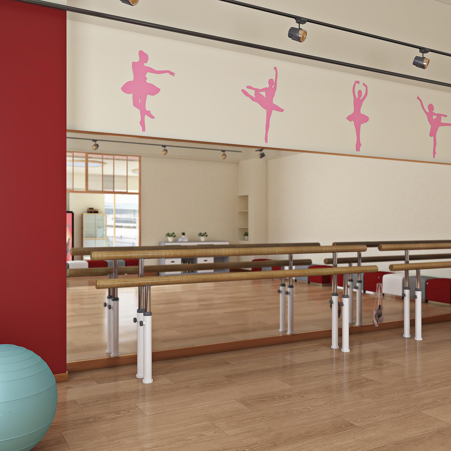 FunStick PET mirror sheet resists moisture for gym use.