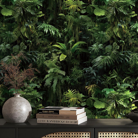 FunStick jungle leaves design ideal for accent walls in any room.