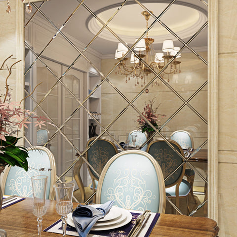 FunStick self-adhesive mirror tile upgrades kitchens.