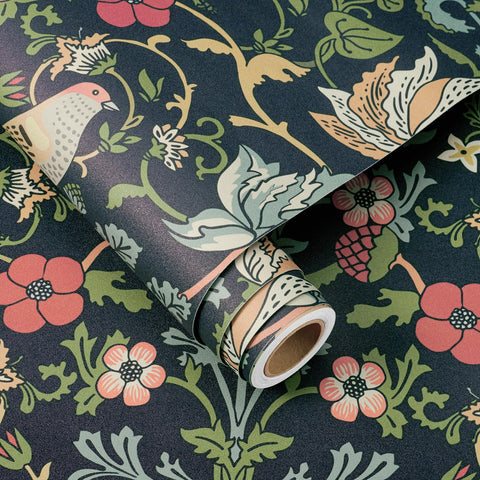 FunStick vintage floral wallpaper suitable for kitchen or bedroom accents