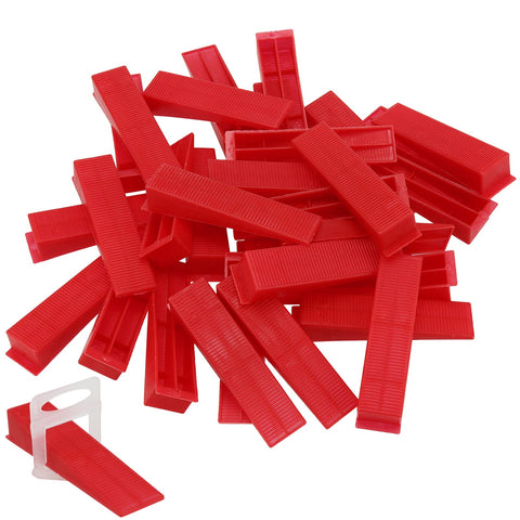 FUNSUEI 600-piece red tile leveling wedges for easy identification and steady placement