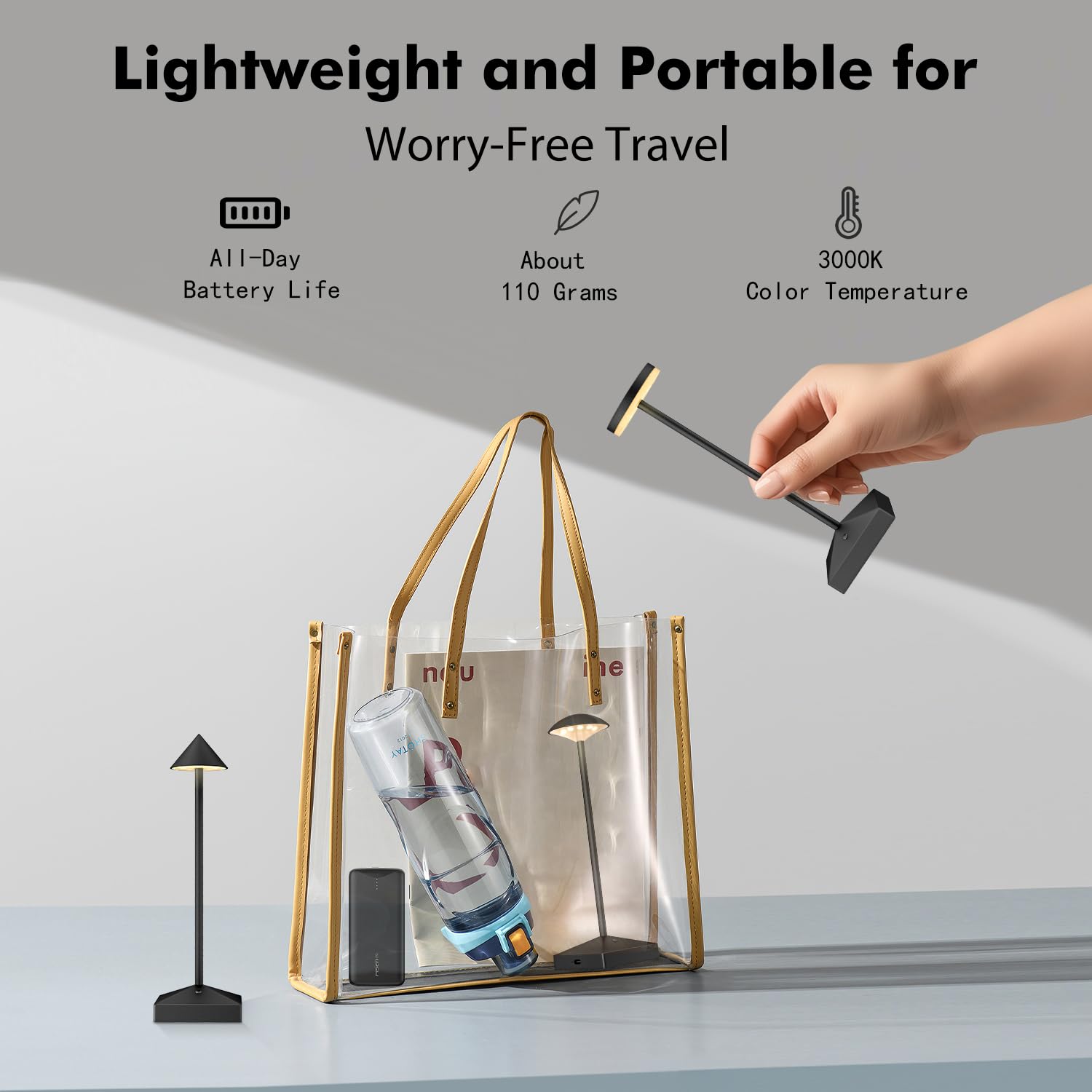 FUNTAPHANTA mini lamp bedside setup with soft glow for nighttime reading