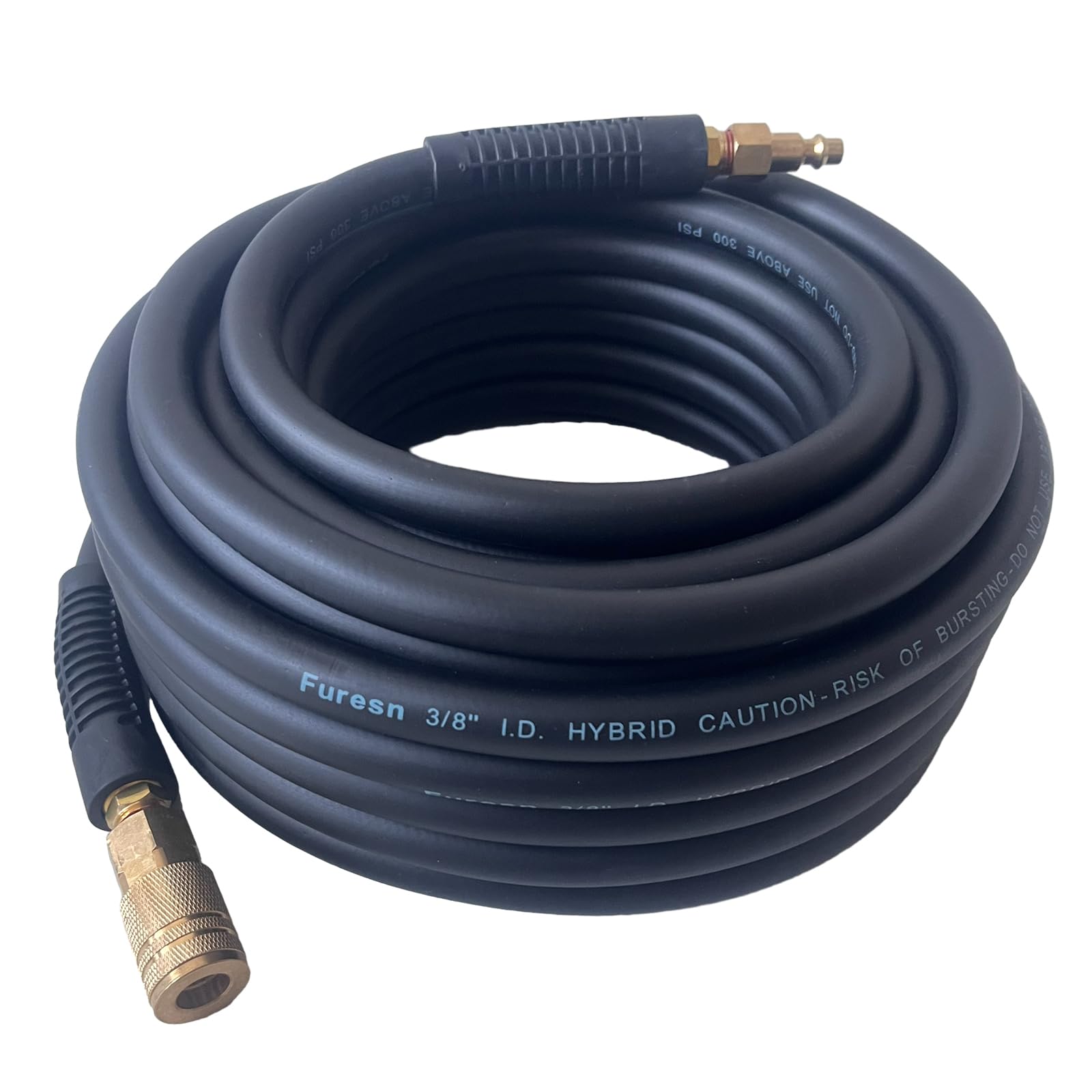 Furesn air hose 38in 10ft in black, lightweight and easy to handle.