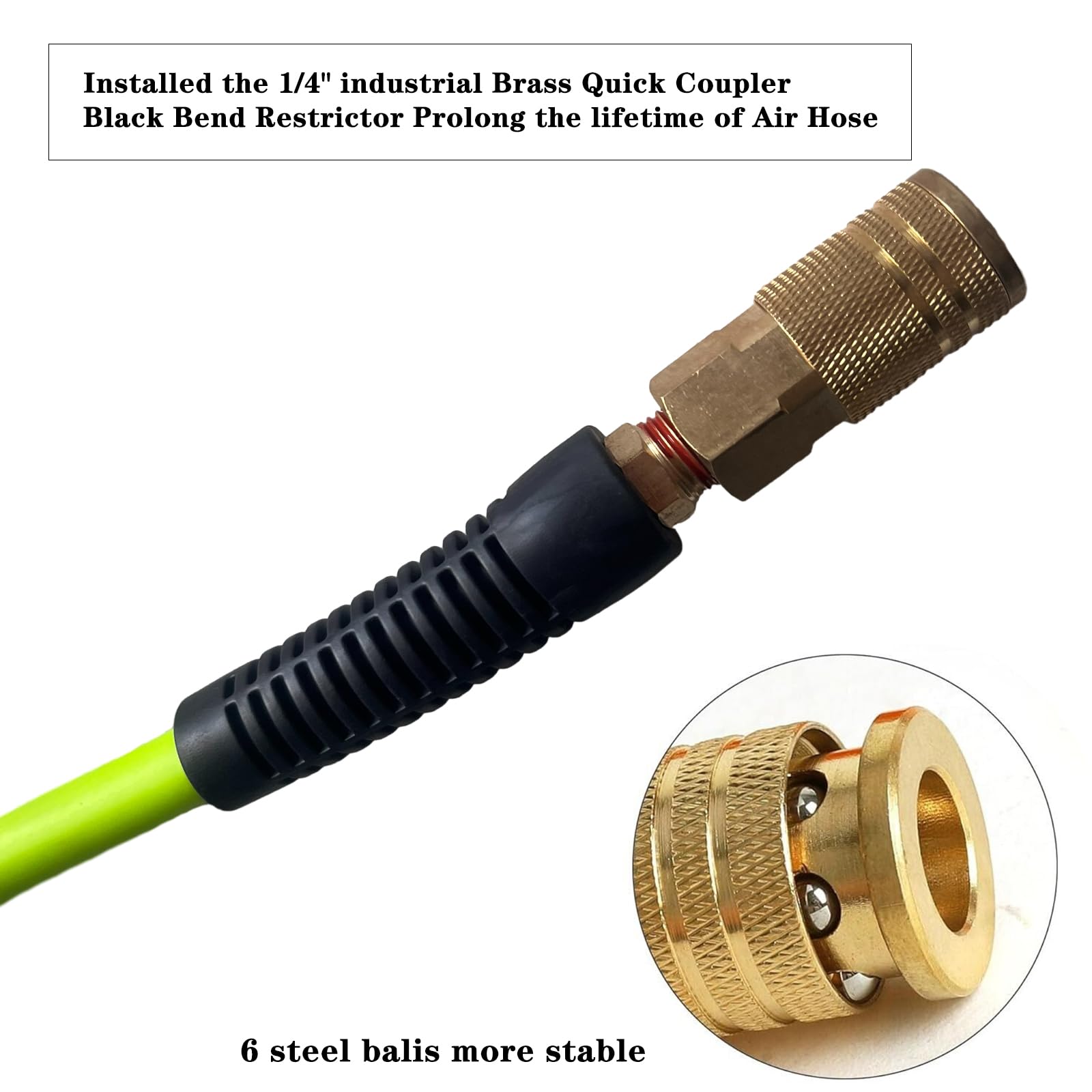 Furesn 1/4 inch brass fittings provide rust-resistant connections for compressors