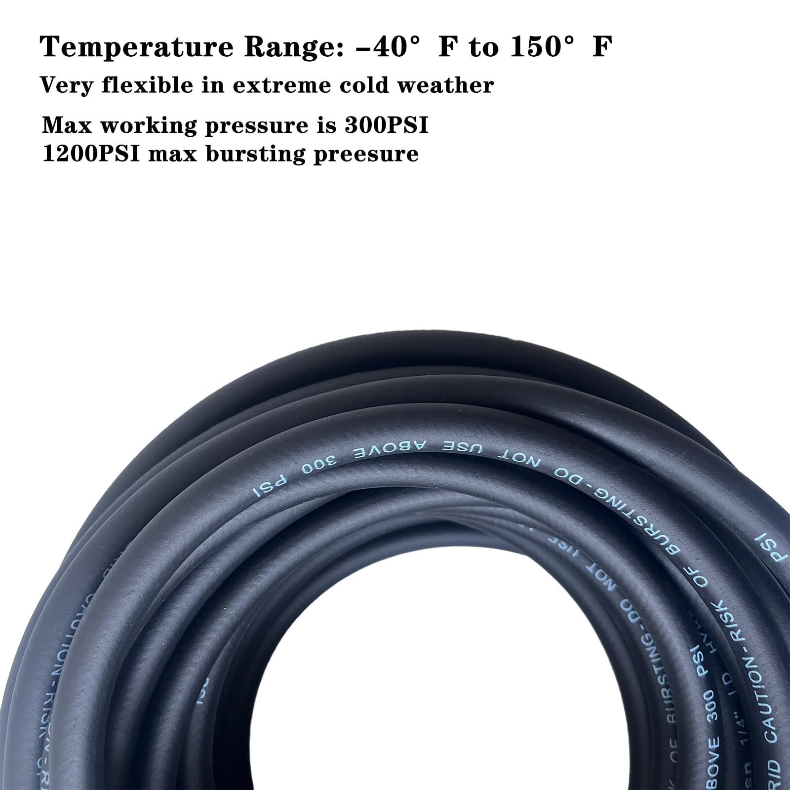 Furesn air hose with brass fittings for secure, durable connections.