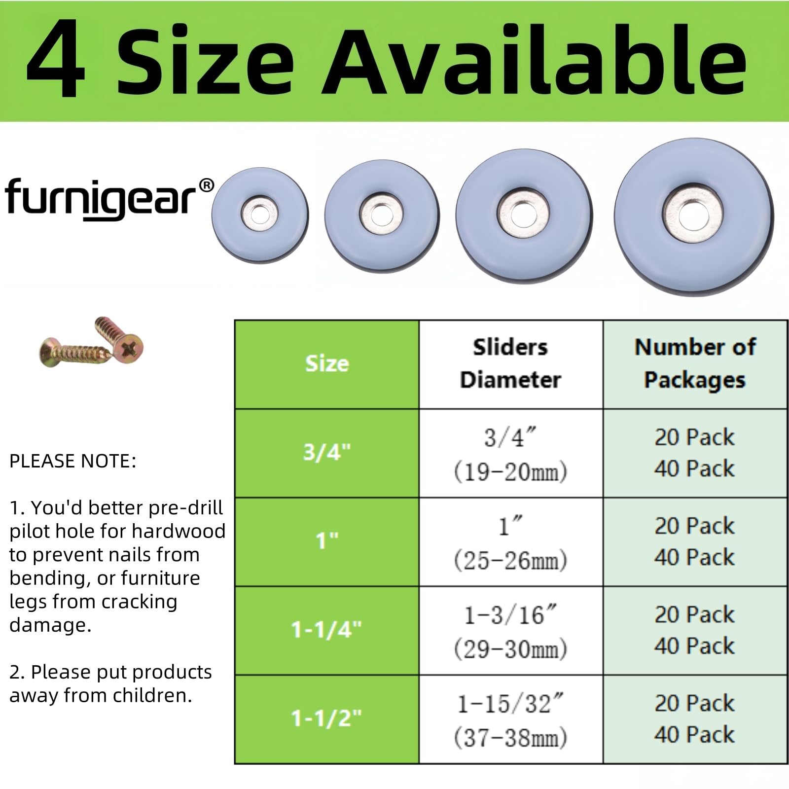 Furnigear dining chair glide on hardwood protects surfaces from scratches.
