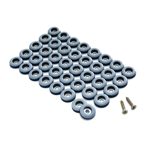 Furnigear PTFE screw-on chair glides protect floors while moving heavy furniture smoothly.