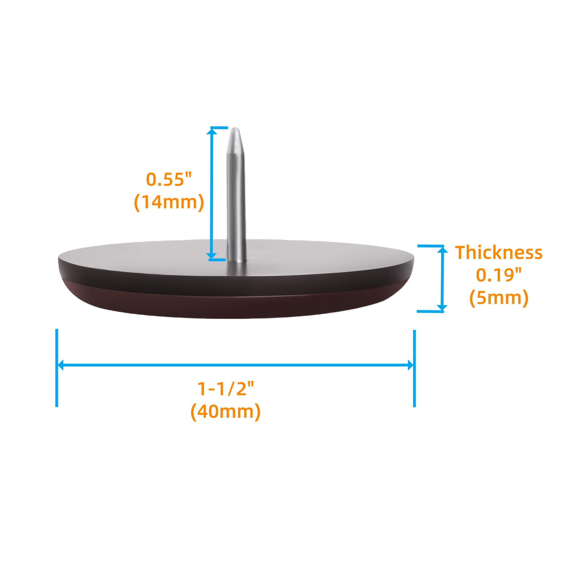 Furnigear PTFE chair leg sliders on hardwood prevent scratches during movement.