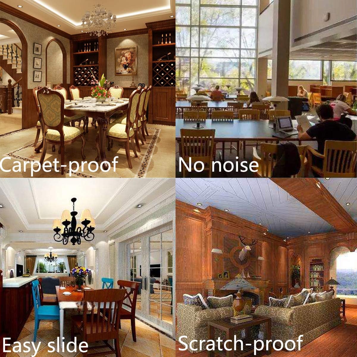 Furnigear sofa sliders minimize noise when shifting seating arrangements.