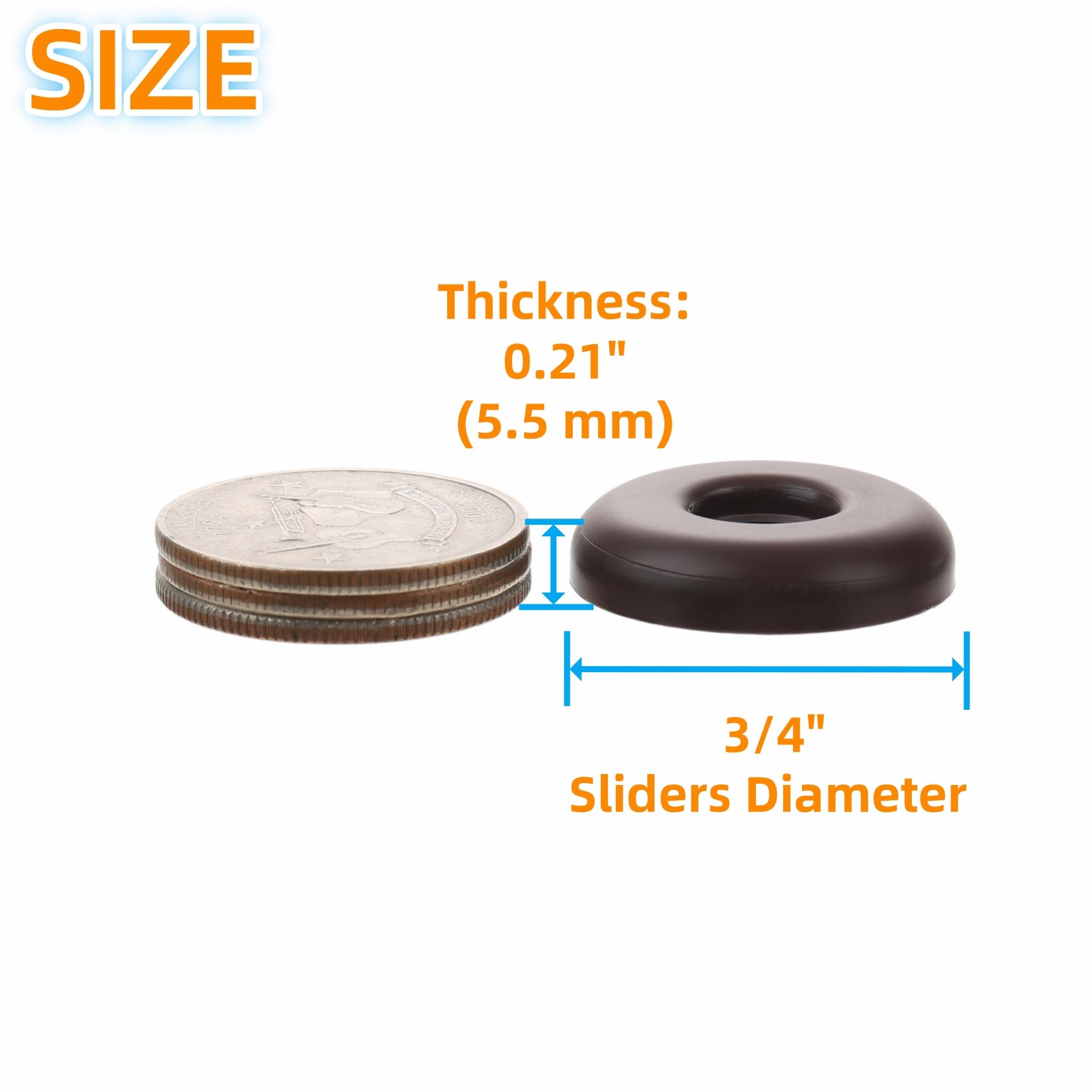 Furnigear screw-on sliders in use protecting floors and reducing friction