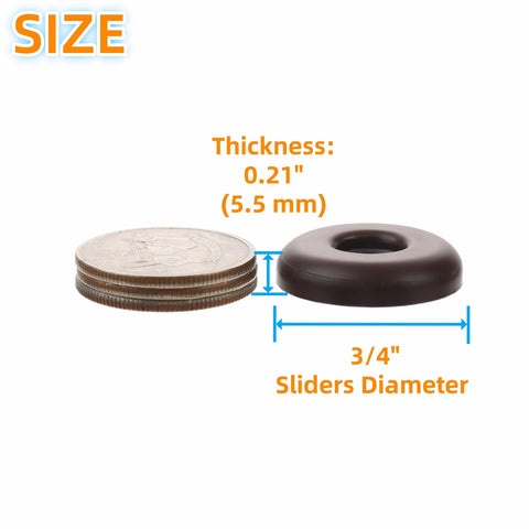 Furnigear screw-on sliders in use protecting floors and reducing friction