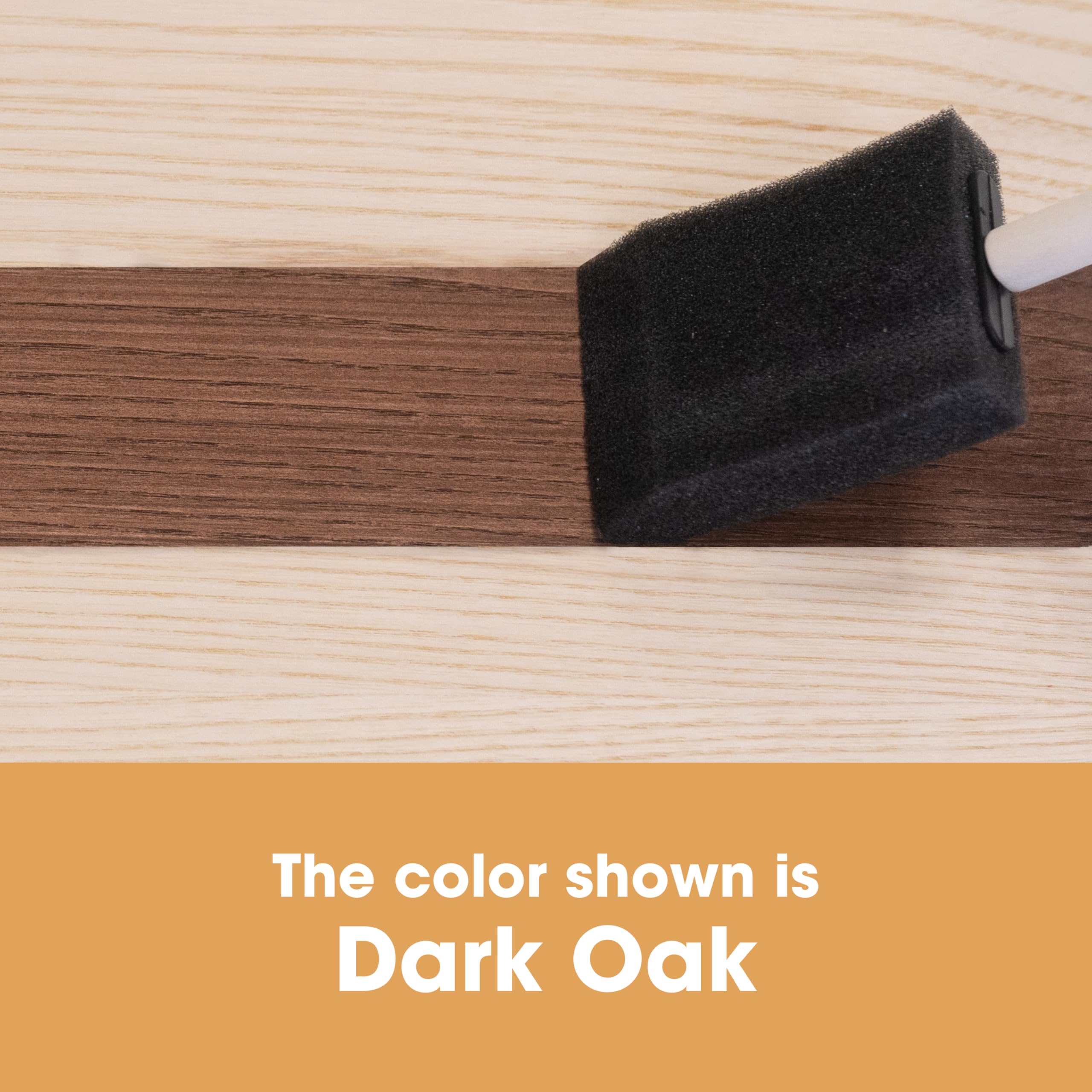 Furniture Clinic Dark Oak brush-strokes capture smooth application and color depth.