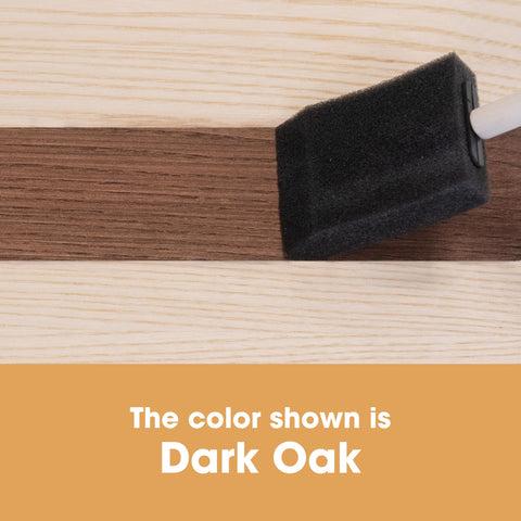 Furniture Clinic Dark Oak brush-strokes capture smooth application and color depth.