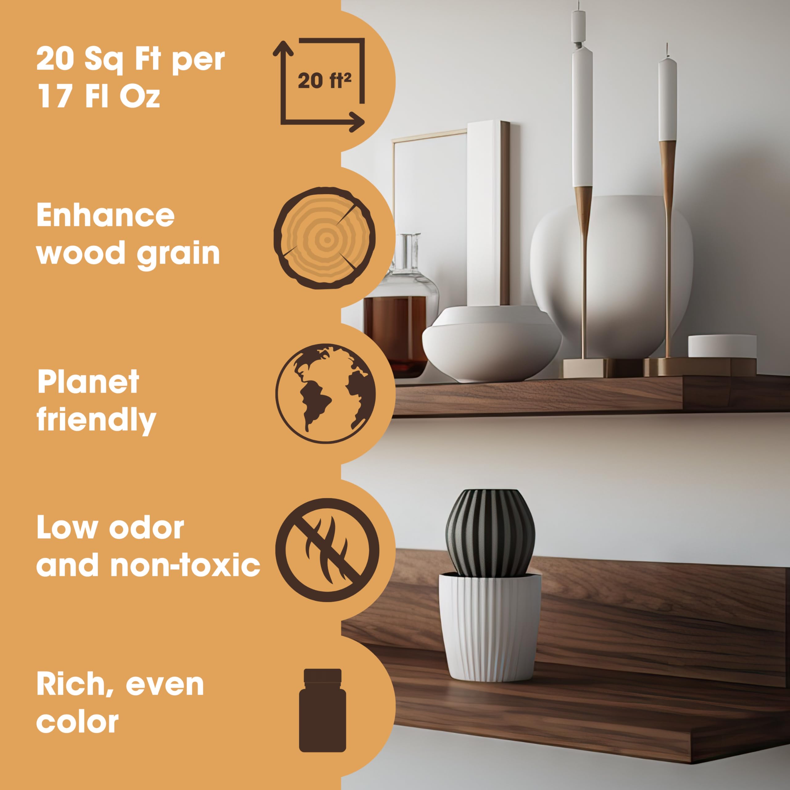 Furniture Clinic teak indoor furniture stain enhances furniture with even tone.