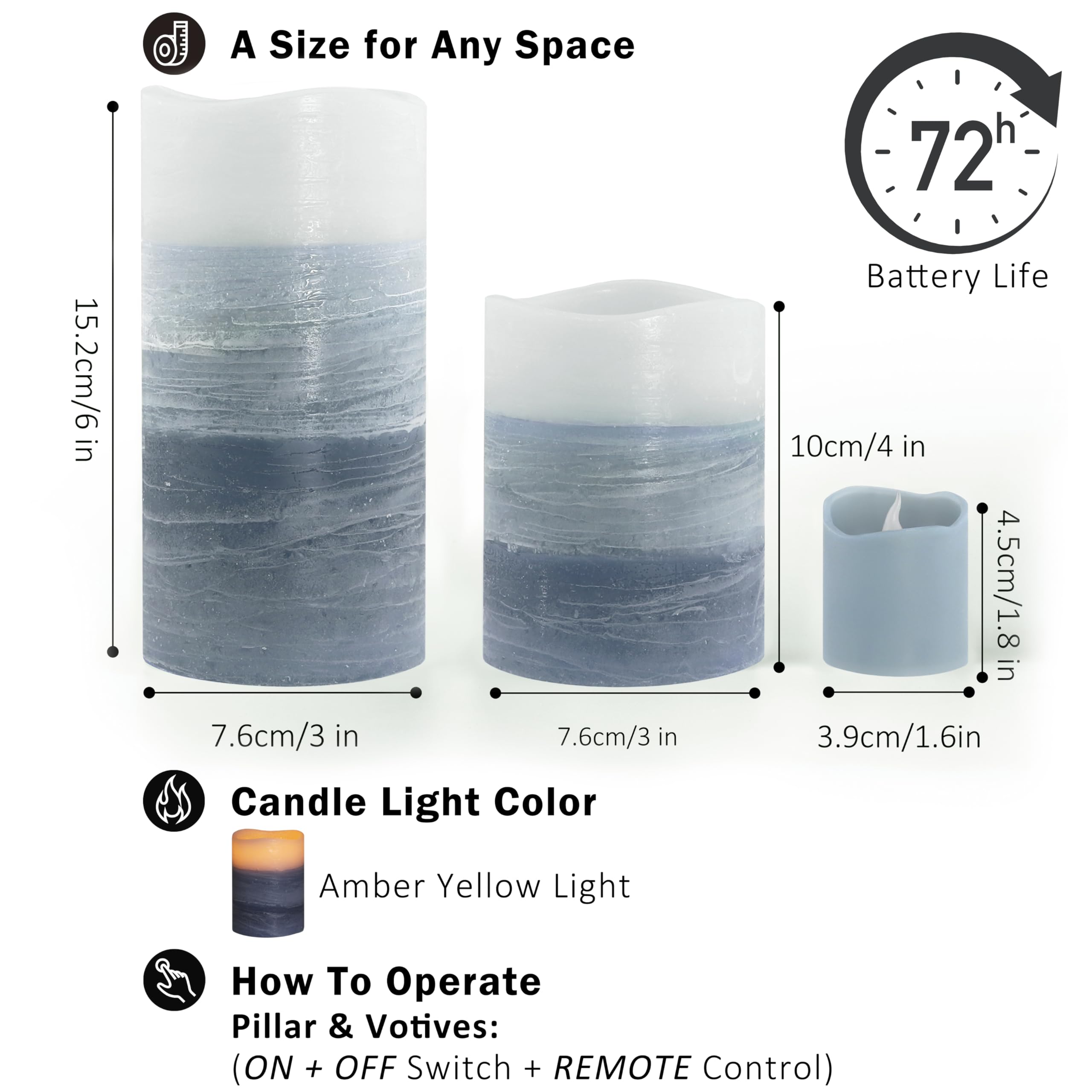 FURORA LIGHTING battery-operated candles ready to use with included batteries