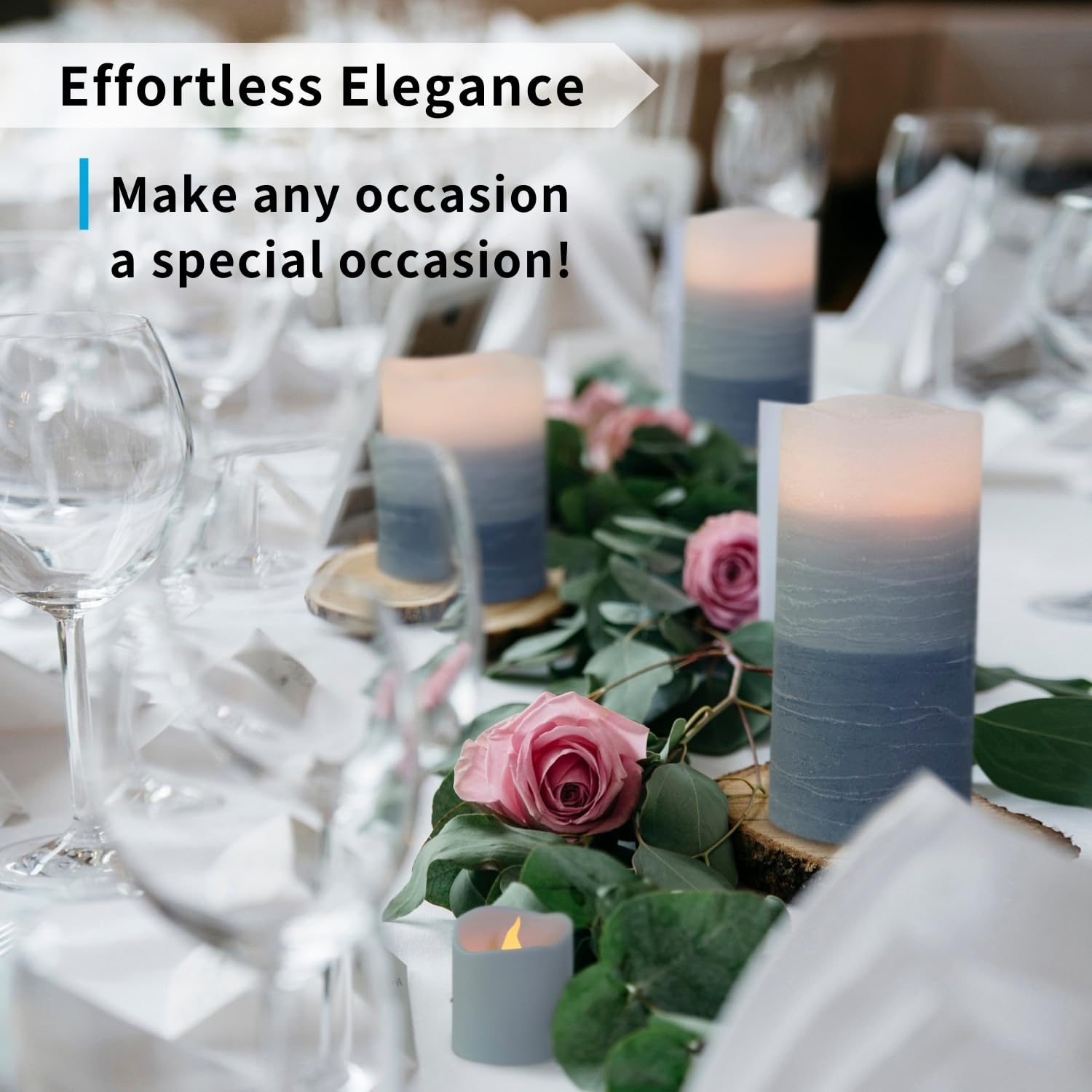FURORA LIGHTING blue ombre glow enhances intimate dinners with remote control