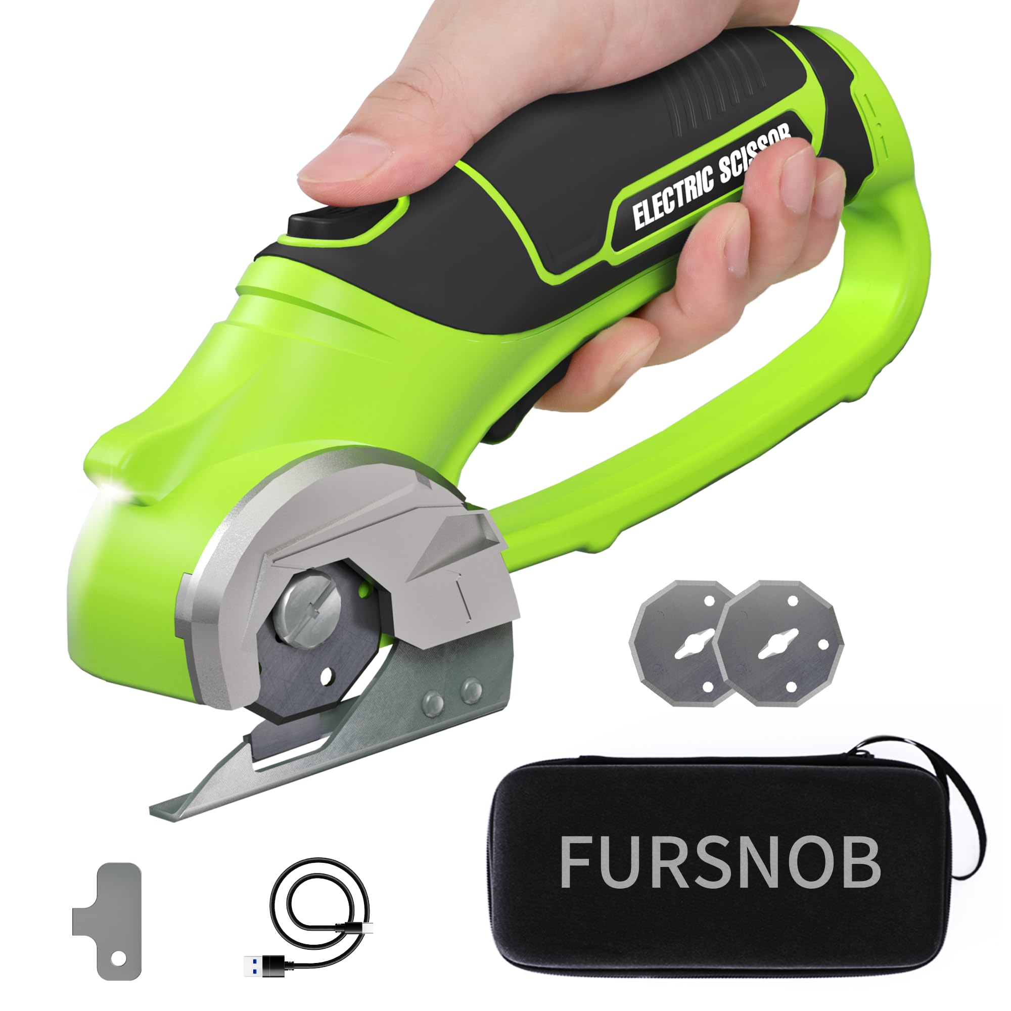 Fursnob upgraded 4V cordless scissors power through cardboard with ease.