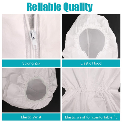 FURWEY Hazmat suits with elastic wrists and cuffs for secure fit