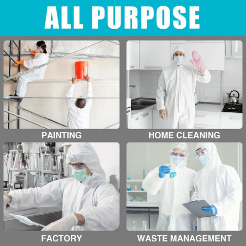 FURWEY Hazmat suits in janitorial and industrial settings for practical protection