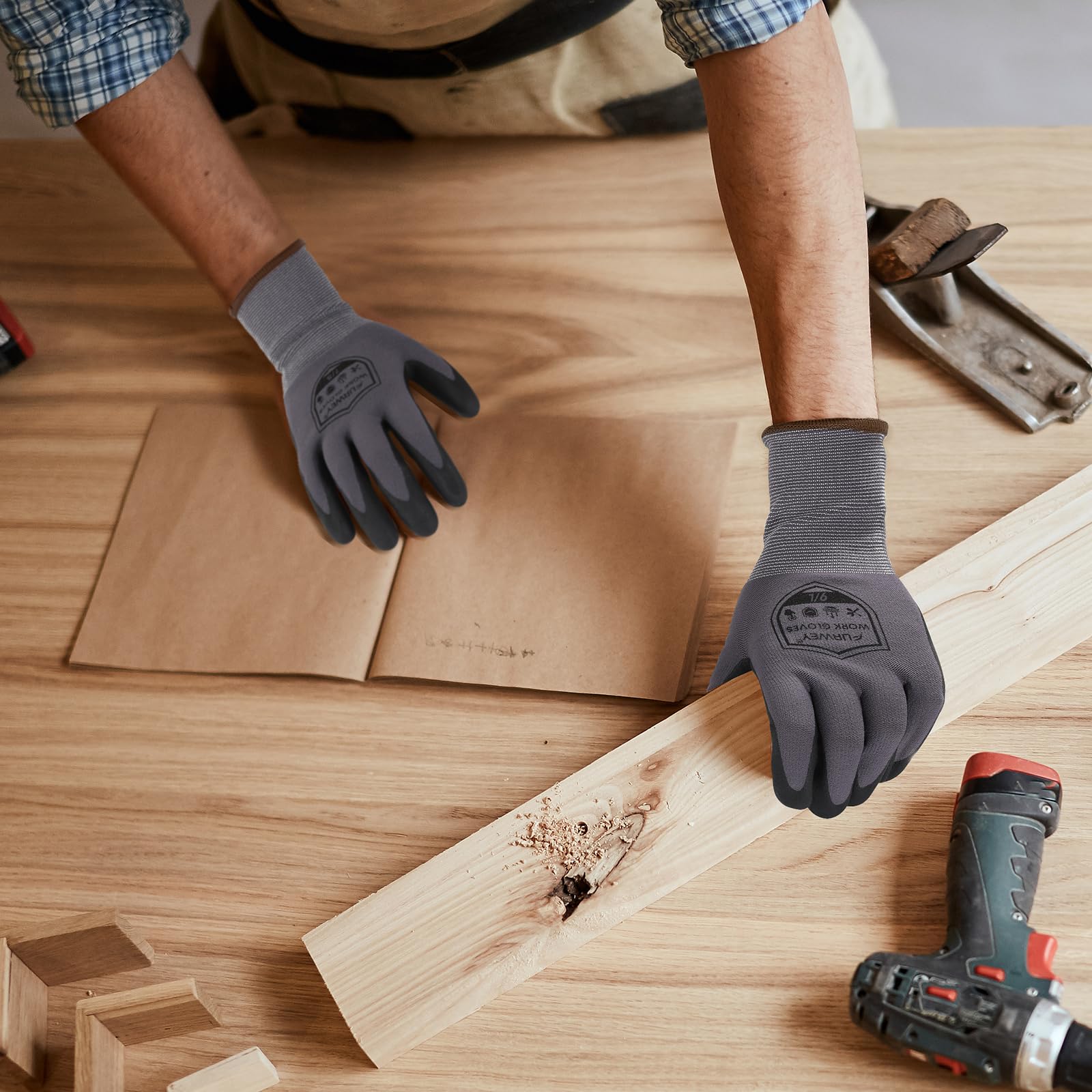FURWEY gloves suited for gardening and construction tasks.