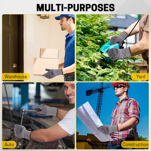 FURWEY gloves ideal for warehouse packaging and parcel handling.