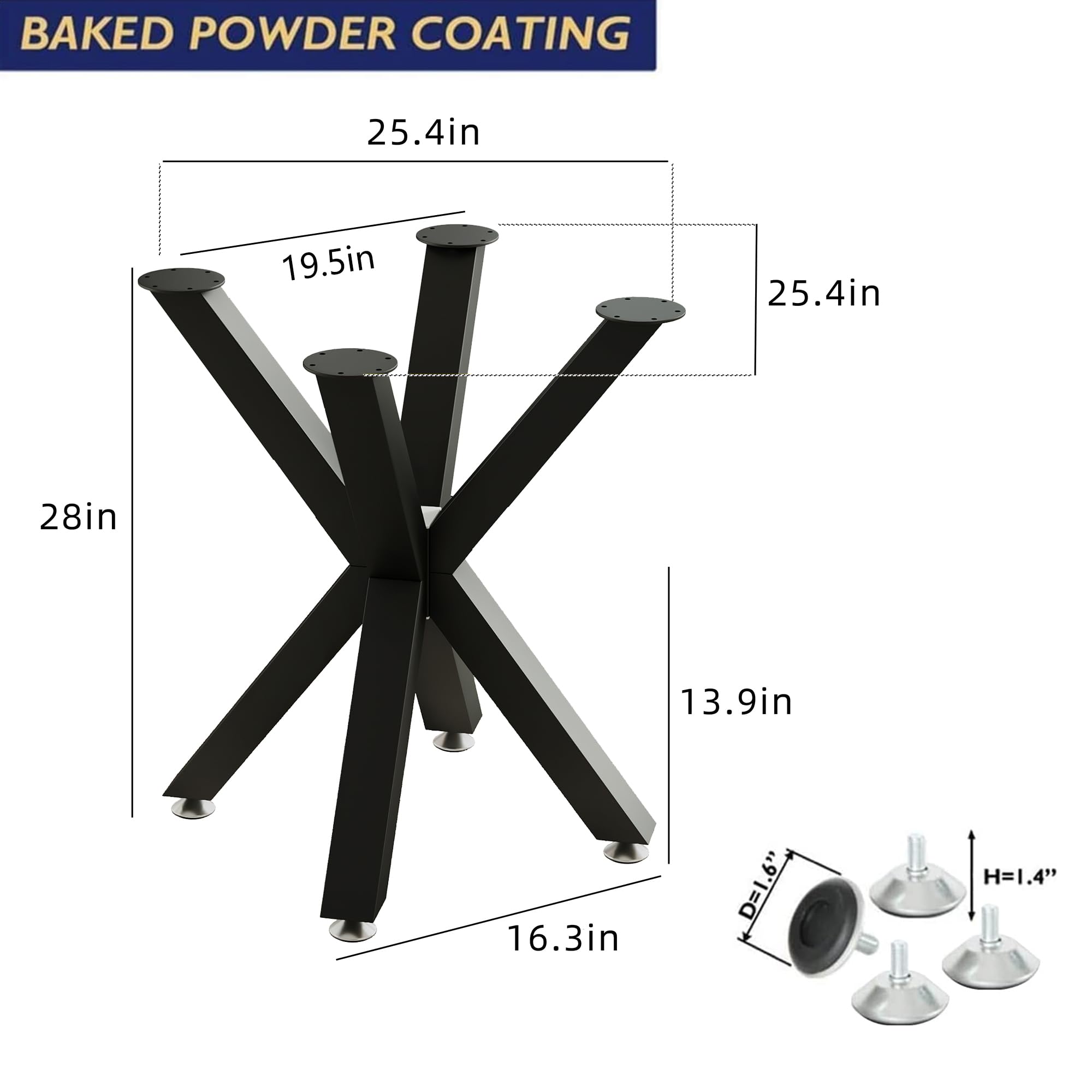 FUSHIAIPTC table legs with floor-protecting foot pads