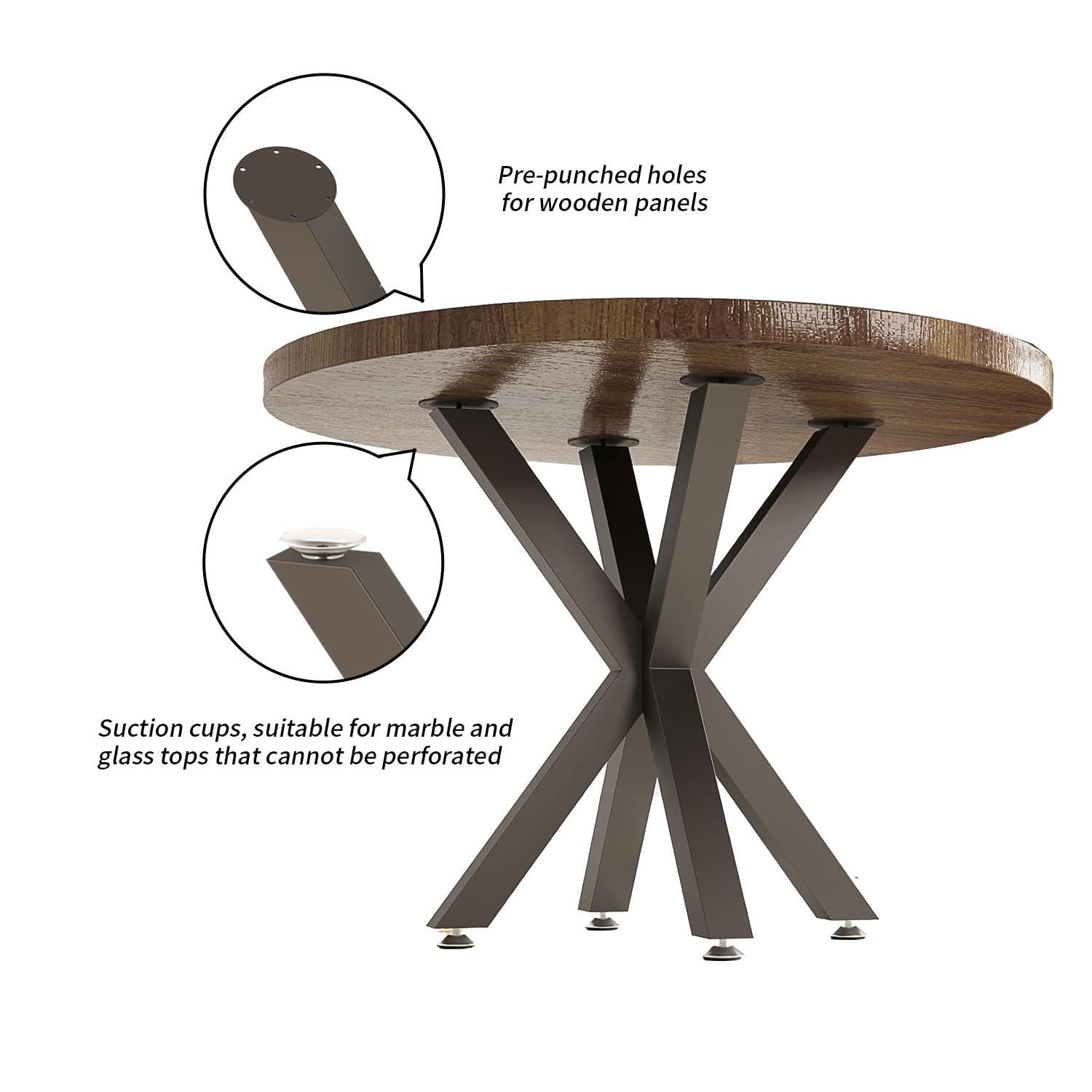 FUSHIAIPTC iron table legs; heavy-duty design for durability