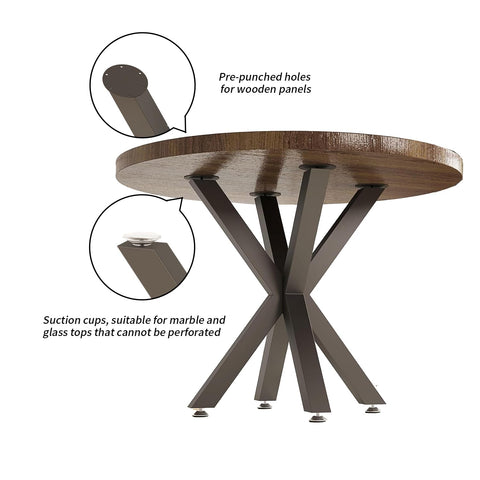FUSHIAIPTC iron table legs; heavy-duty design for durability