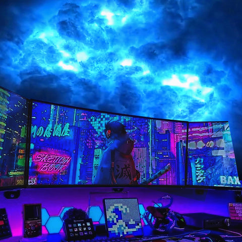 FUSLITE Thundercloud 16ft LED strip creates vibrant cloud glow for immersive rooms.