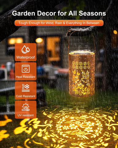Fussion ABS material resists rust in wet garden conditions.