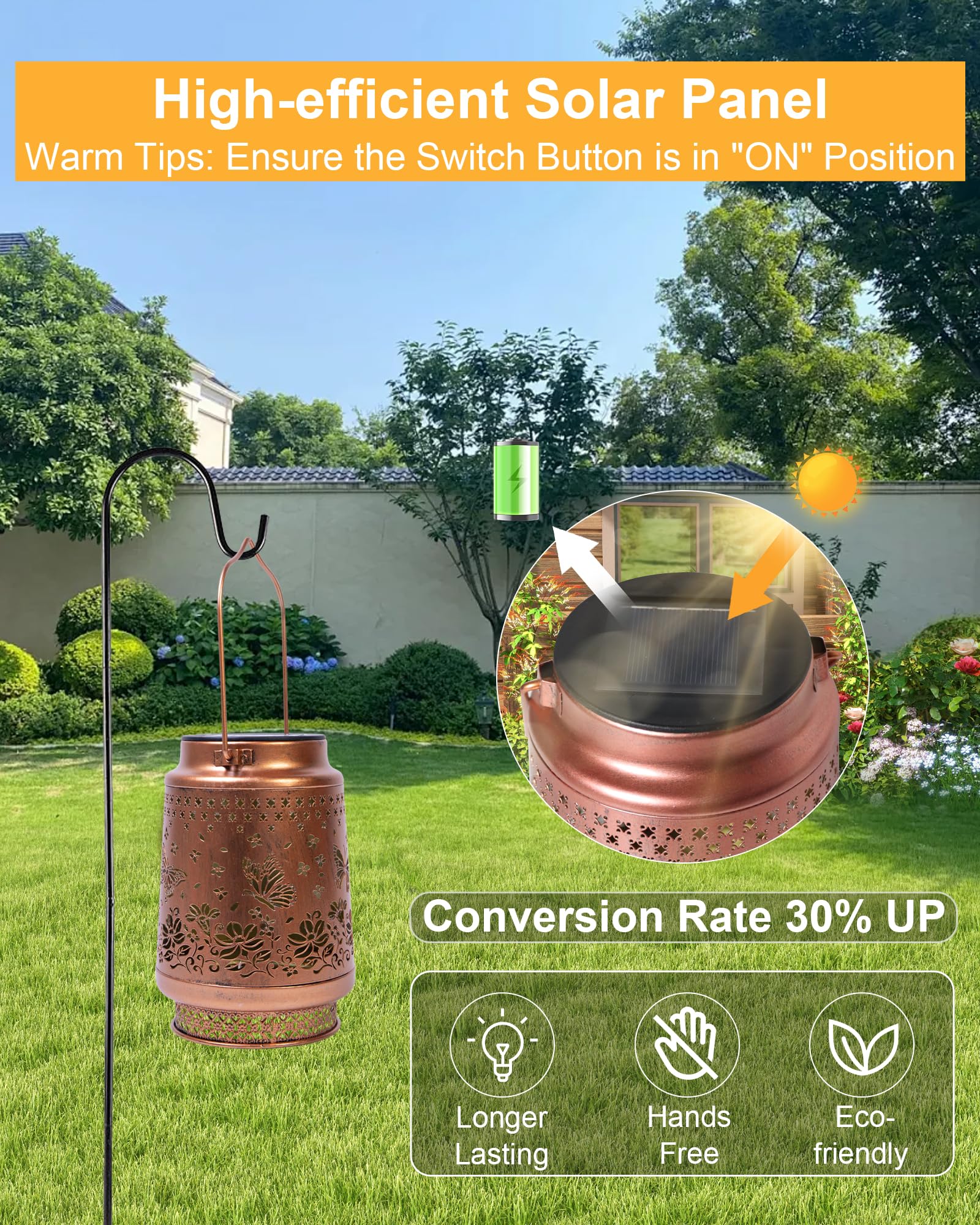 Fussion Butterfly Lantern's enhanced brightness enhances pattern clarity after dark.