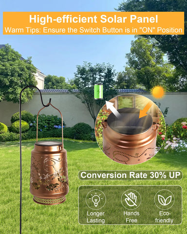 Fussion Dragonfly garden light suitable for trees, table, or ground placement.
