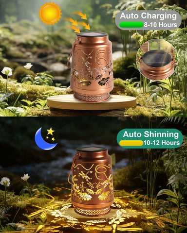 Fussion IP65-rated lantern withstands rain and sun for year-round decor.