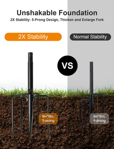Fussion ground spikes provide stable installation or fence mounting options.