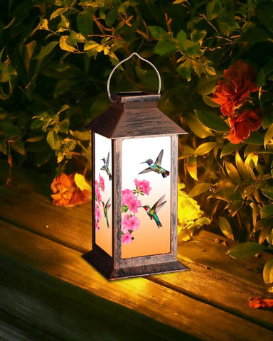 Fussion hanging lantern on tree branch for garden ambiance