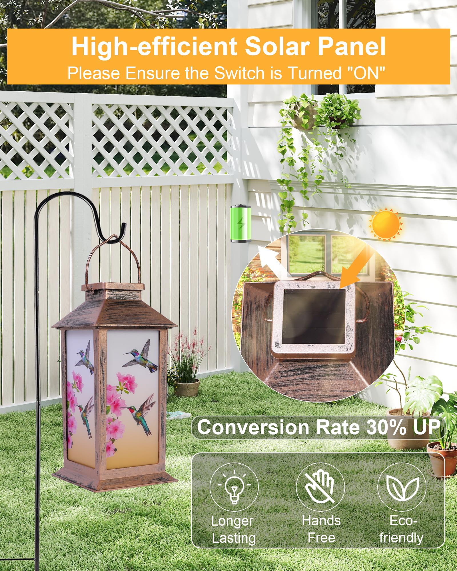 Fussion outdoor solar lantern on patio delivering soft illumination
