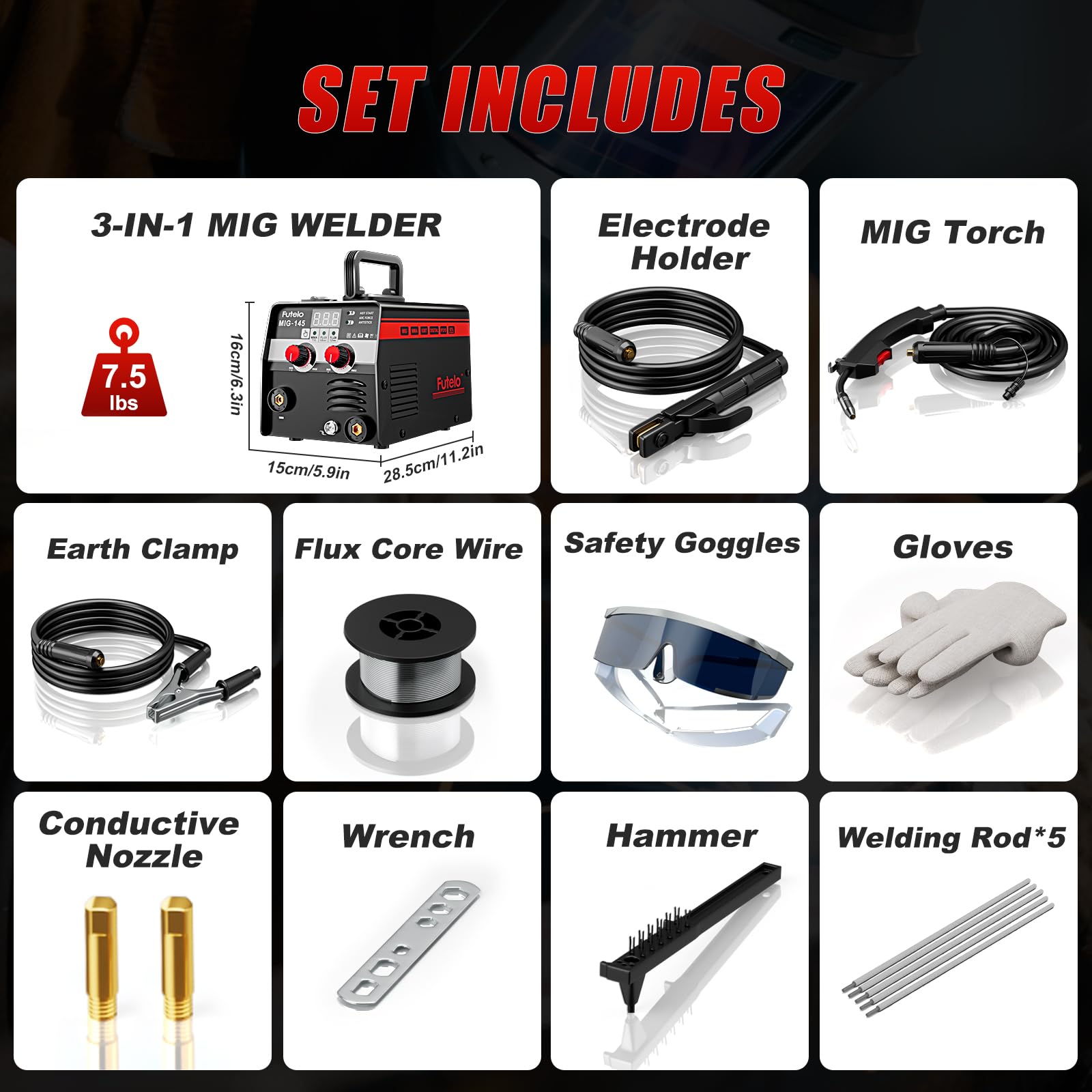 Futelo included accessories ensure ready-to-weld experience